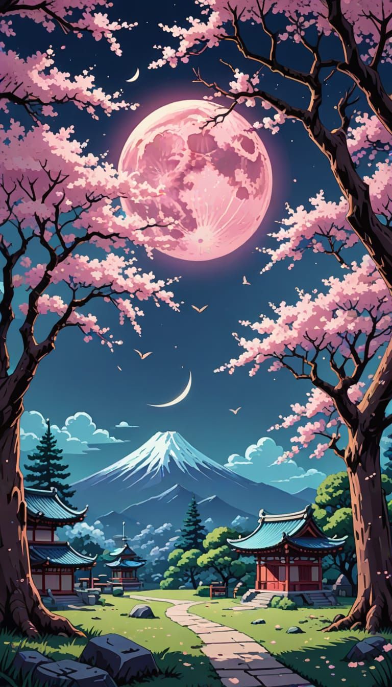 Snes Pixel Art: Id Gaff Under Cherry Blossom Shrine