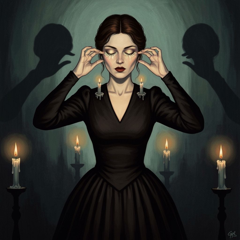 Silent Symphony: Woman in Dark Romanticism Style