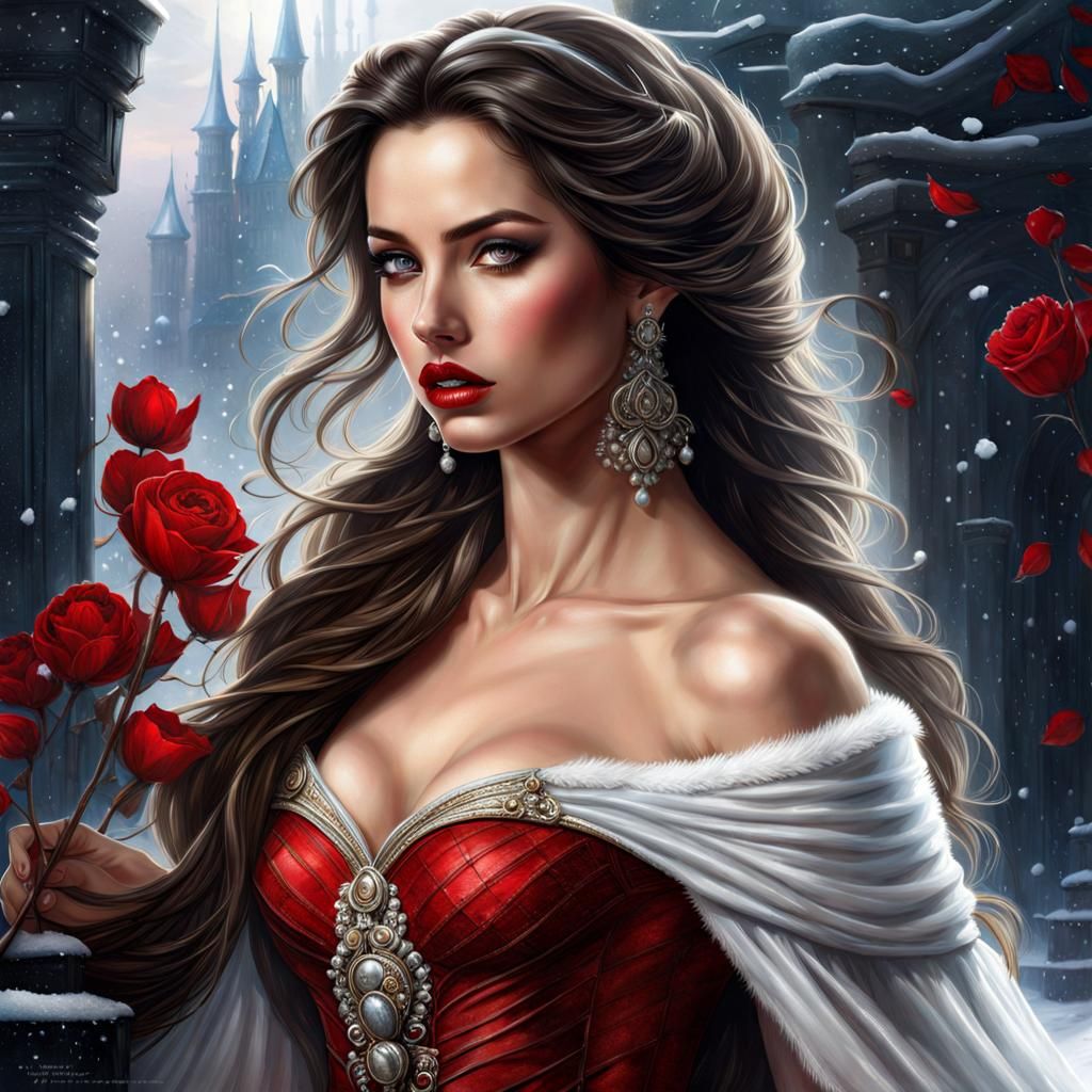 Beautiful Princess Portrait in Fantasy Art Style