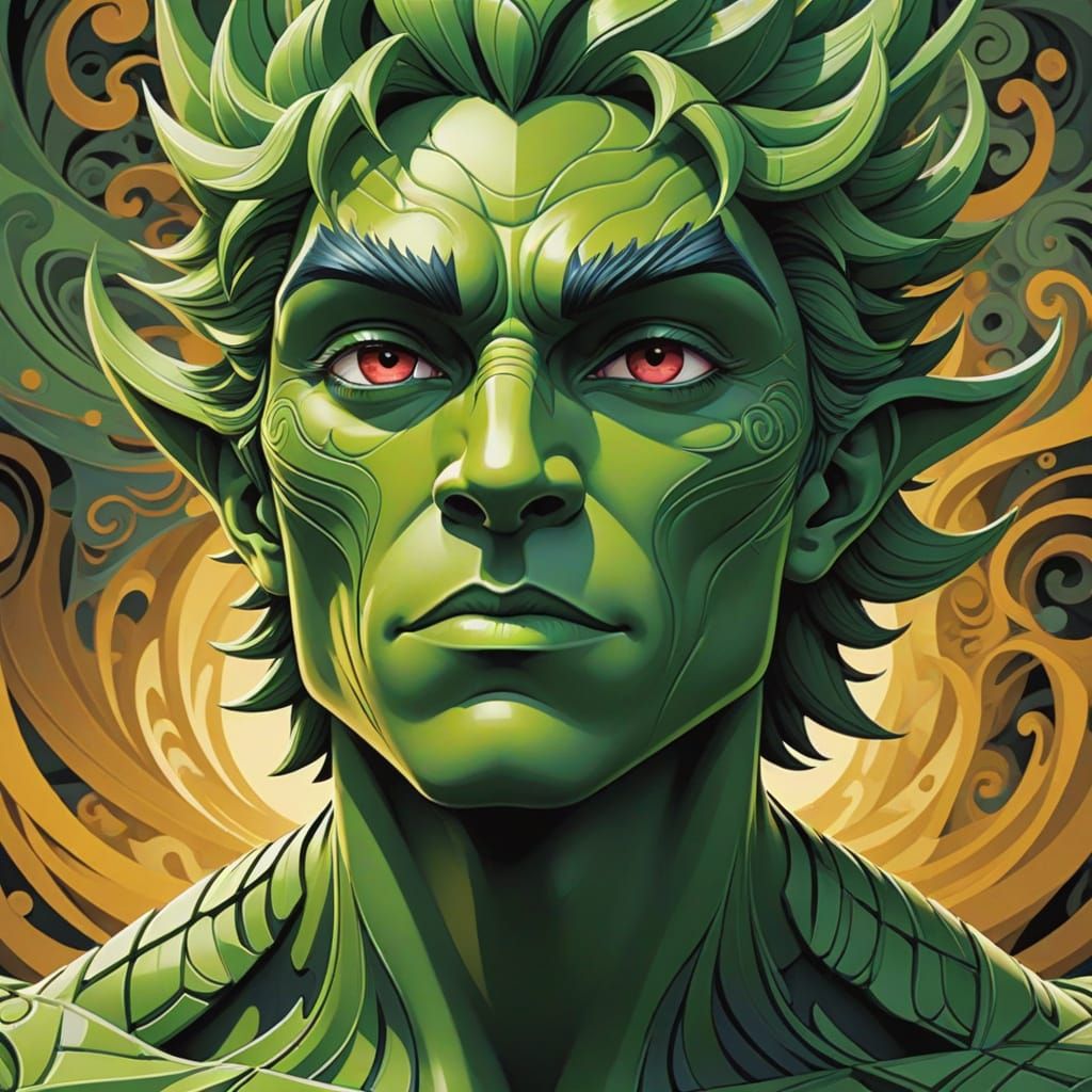 Beast Boy Abstract Vector Fractal Art