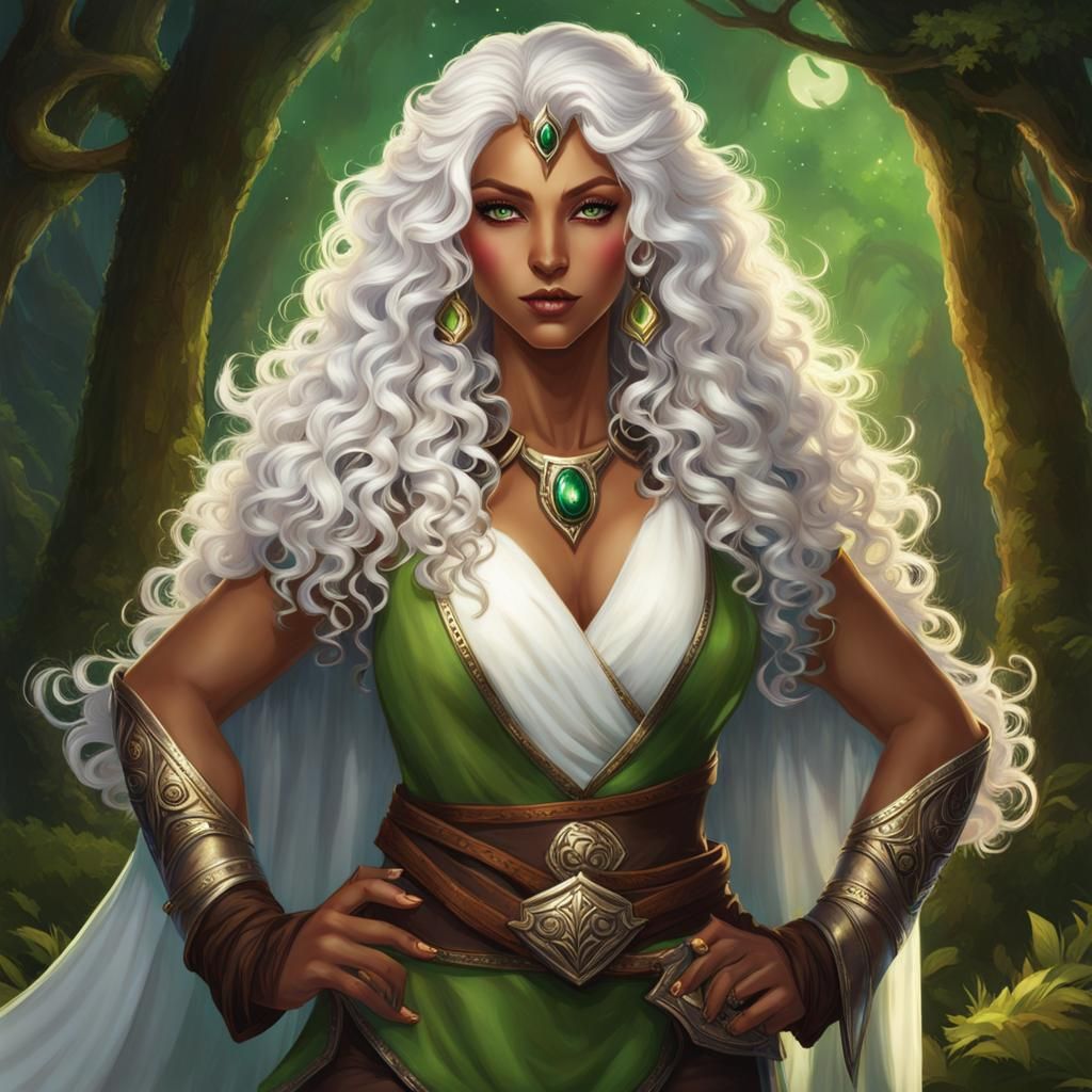 Half-Elf Druid Character Portrait