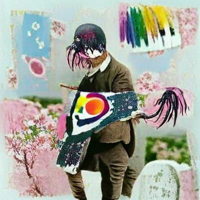 Magical Girl Transformation in Abstract Impressionism Style