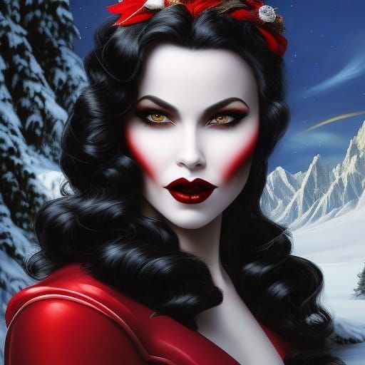 Lady in Red - Izydora waiting for Xmas