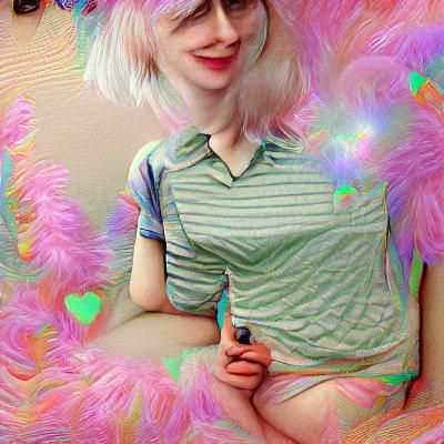 Manic Pixie Dream Girl with a Whimsical Expression