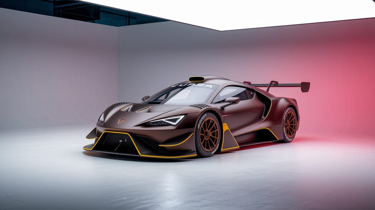 Cyberpunk-Inspired Gran Turismo GT3 Race Car in Ultra Realis...