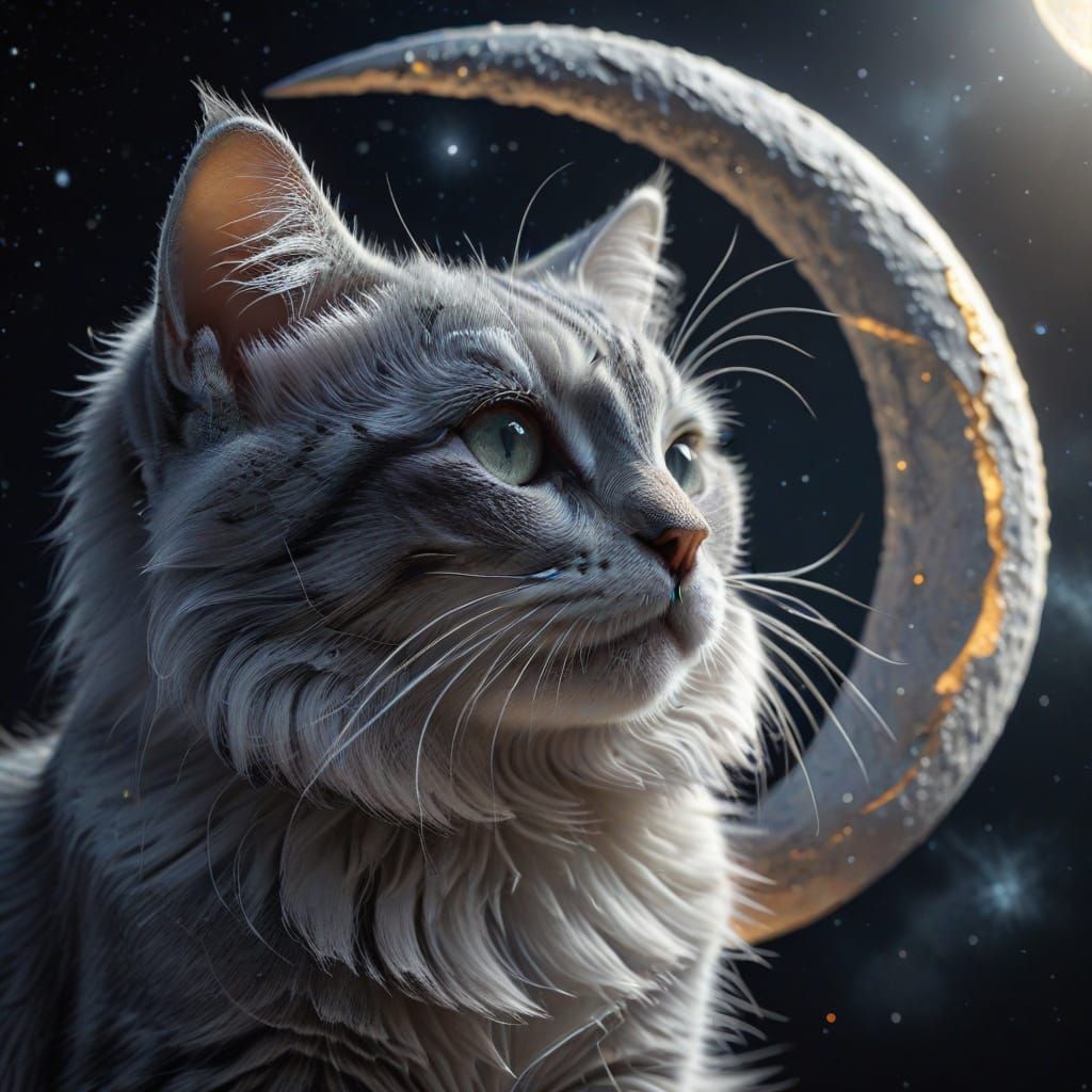 Cat on the Moon: Hyperrealistic Macro Photography