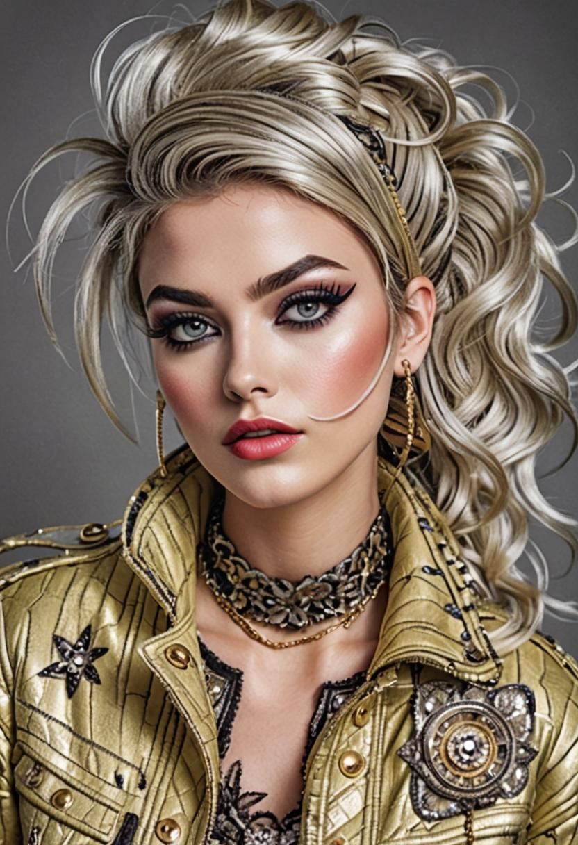 High Fashion Vogue Photo of a Beautiful Young Woman