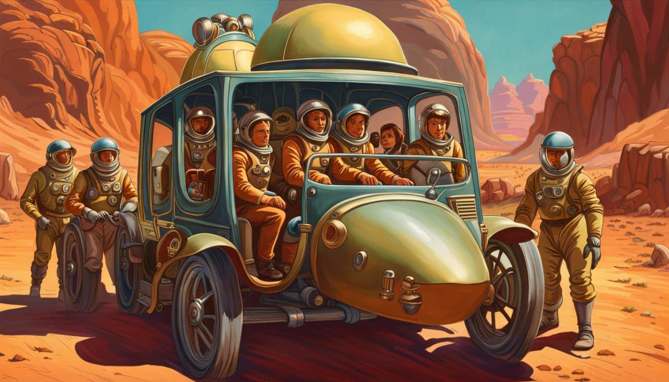 Martian Family Road Trip: Steampunk Concept Art