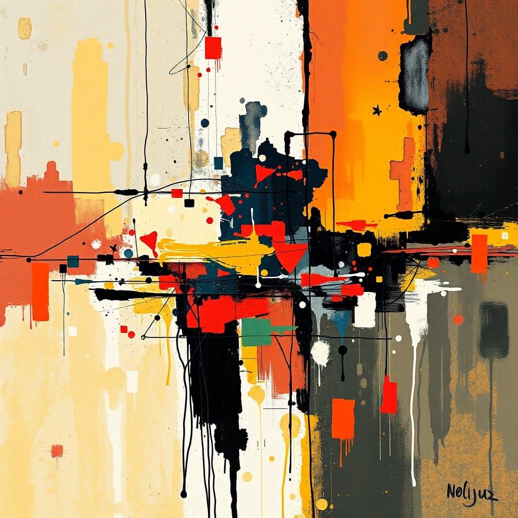 Abstract Art Exploring Perception and Reality