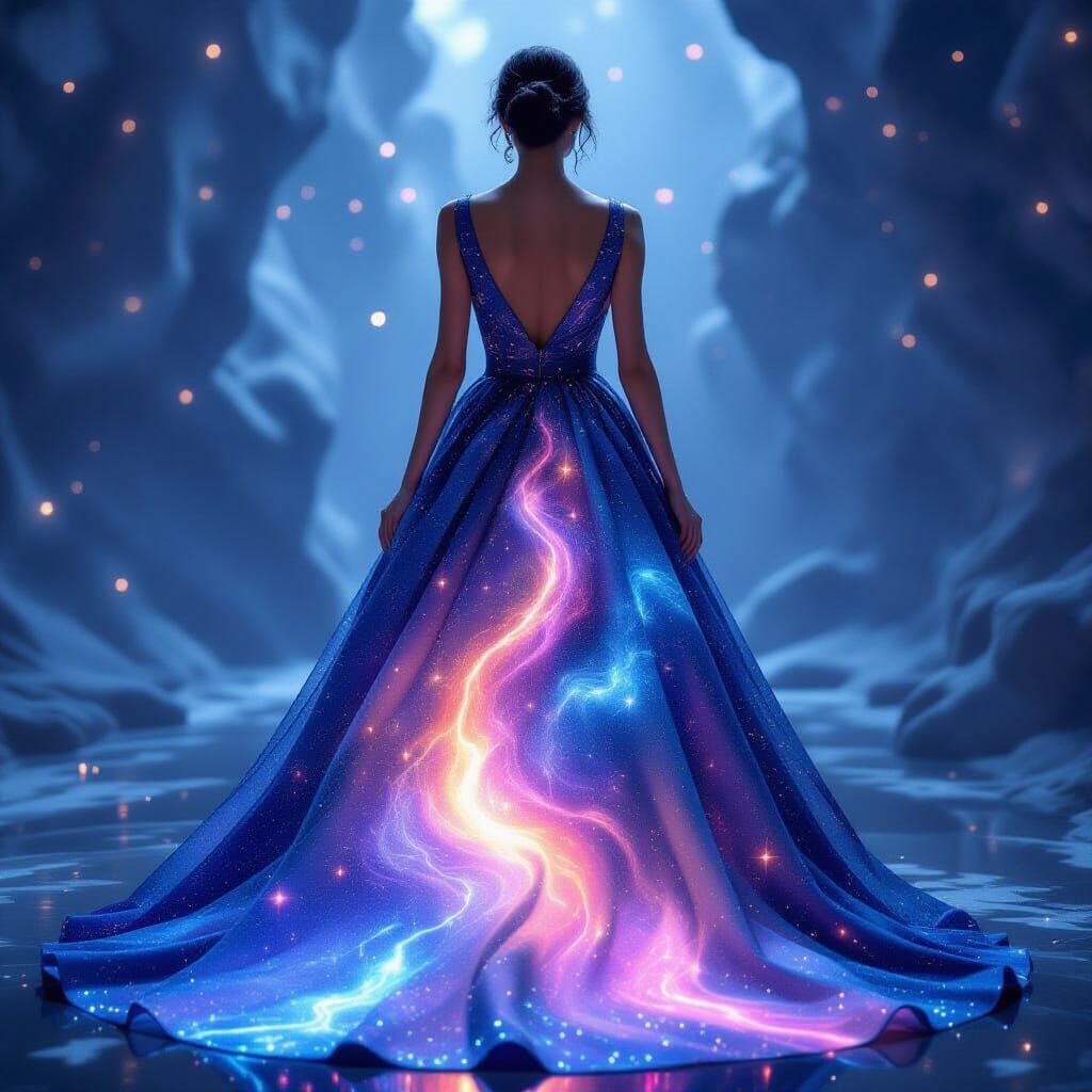 Ethereal Galaxy Gown: A Fantasy Couture Dream
