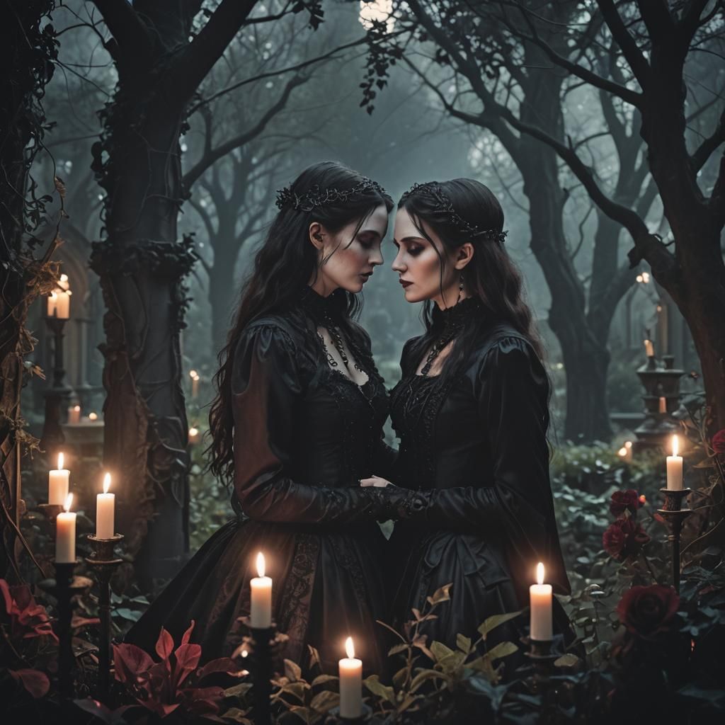 Mystical Gothic Garden: Deep Connection in Shadow