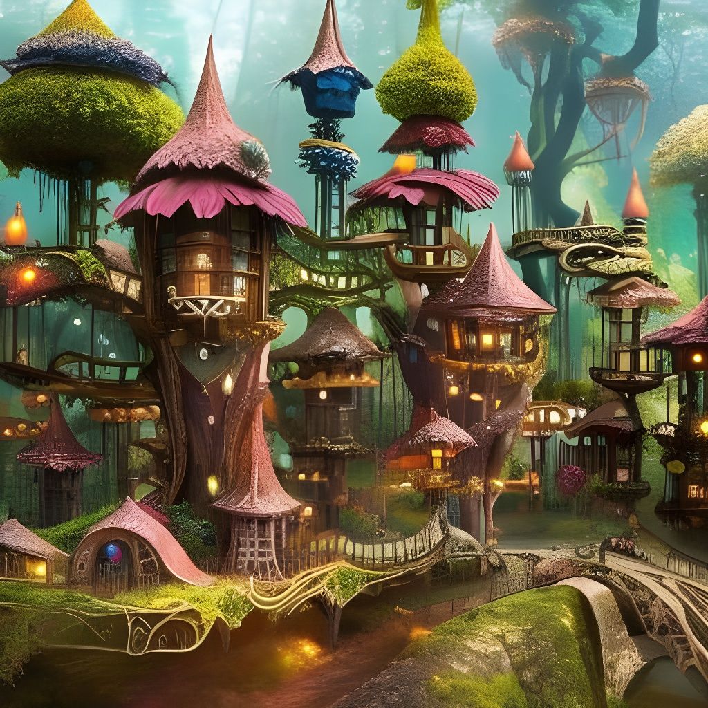 Fairy steampunk village