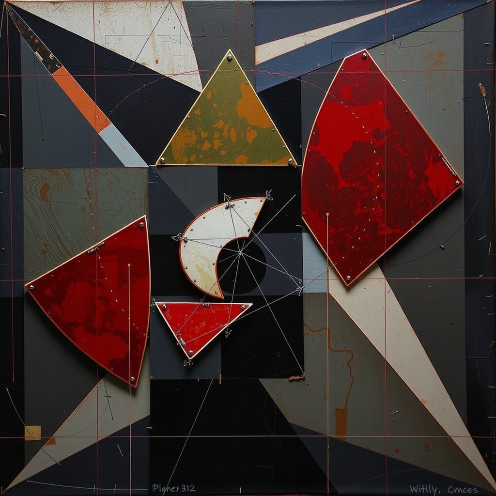 Abstract Geometric Curves in Digital Art