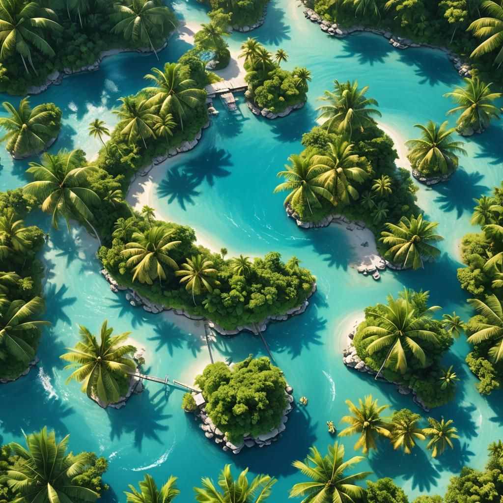 Floating Island Resort in Tropical Paradise