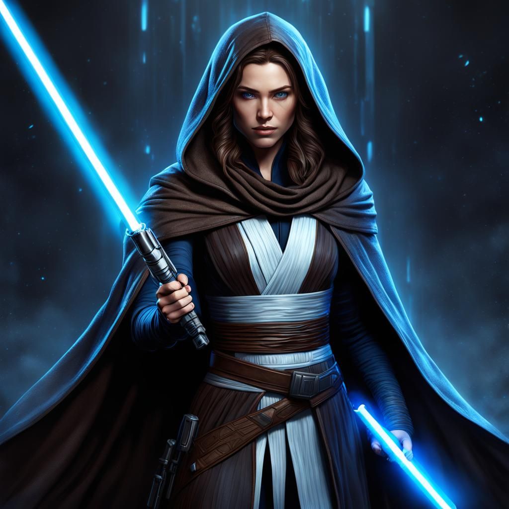 Jedi Knight with Lightsaber: Fantasy Concept Art