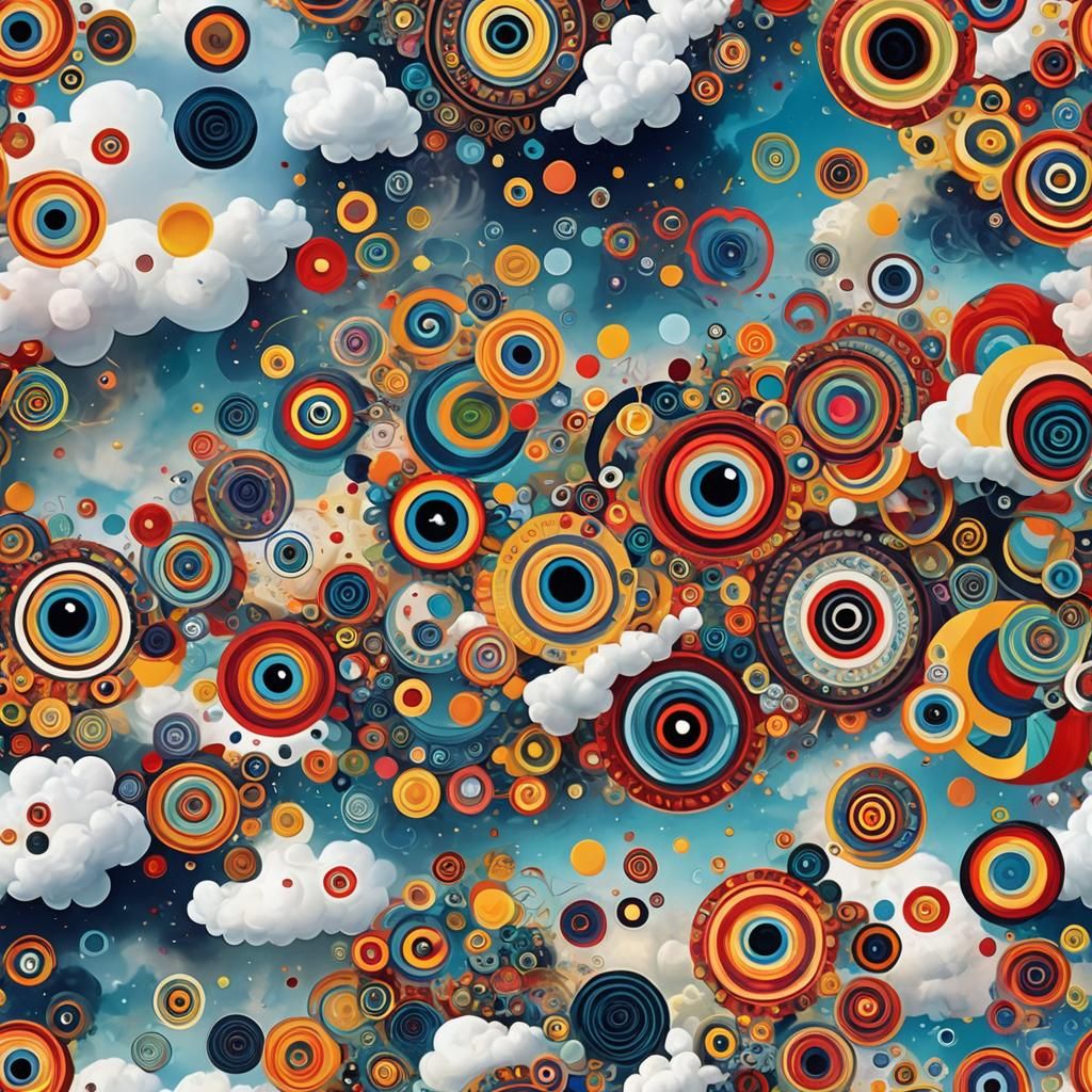 Surreal Textile Patches in Dreamlike Digital Art