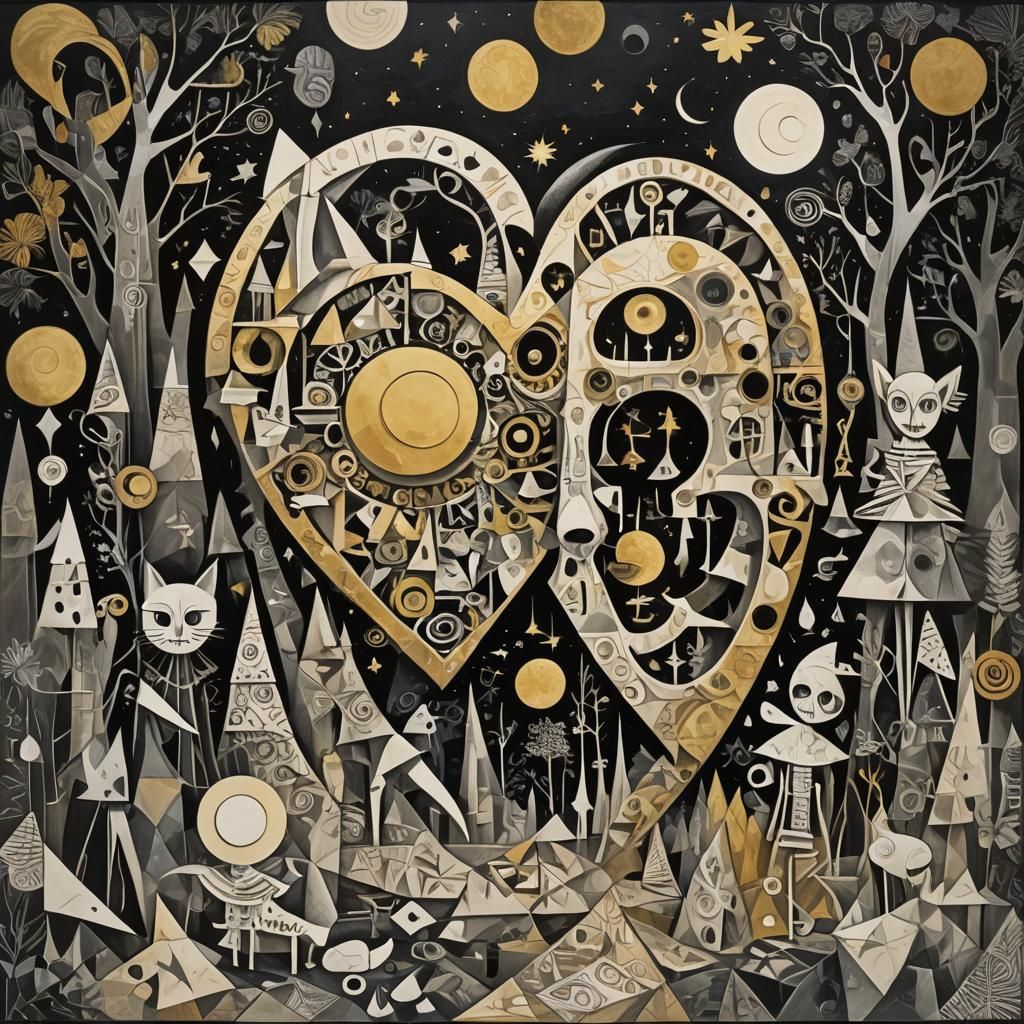 Cubist Still Life with Fragmented Objects