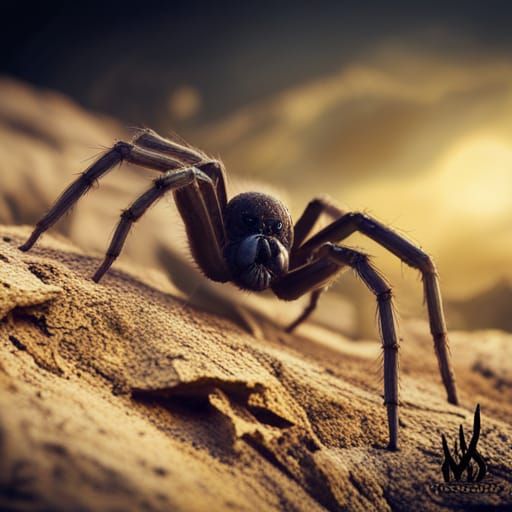 Detailed Wolf Spiders in Fantasy Concept Art