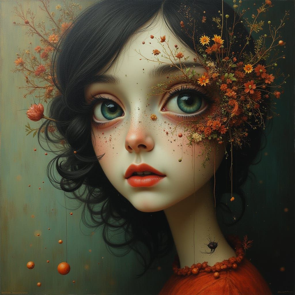 Ethereal Portrait of a Catrin Welz-Stein Inspired Figure in ...