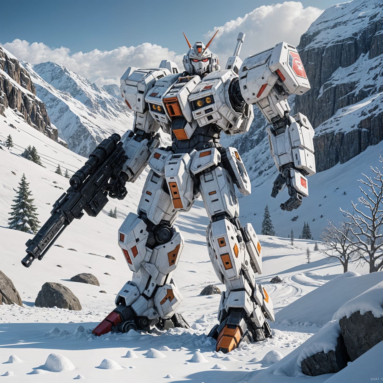 Snow White Mecha Sniper in Blizzard Valley