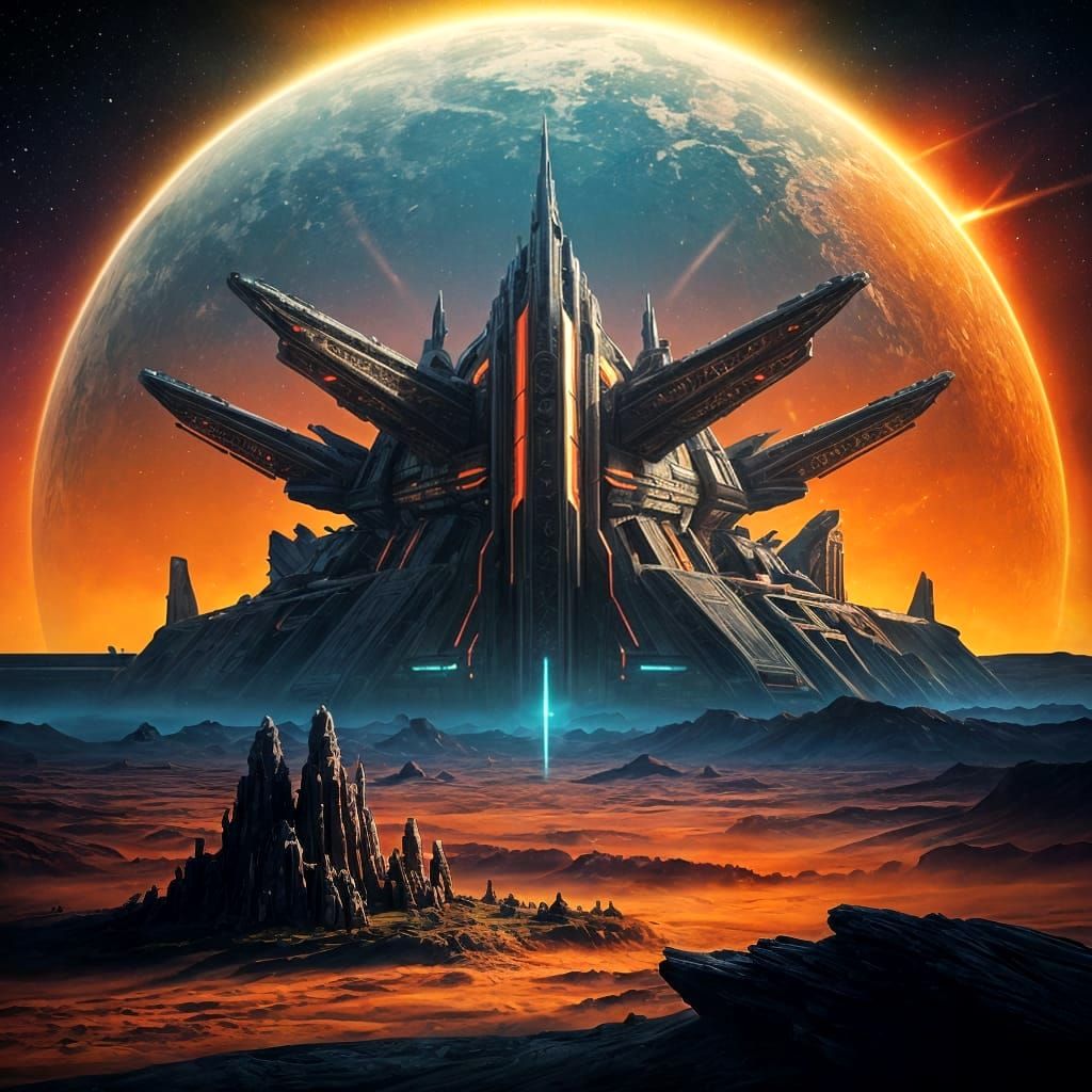 Spaceship Ark Lands on New Planet Colony