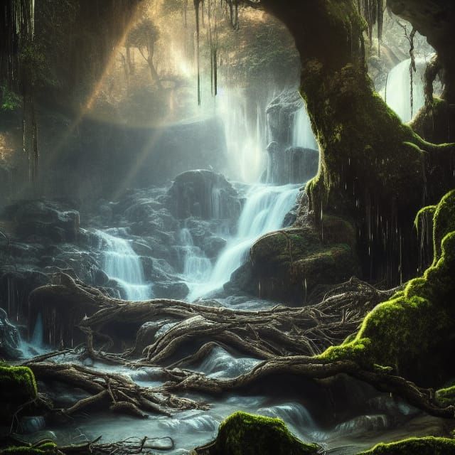 Disturbing Secret Grotto Behind Waterfall