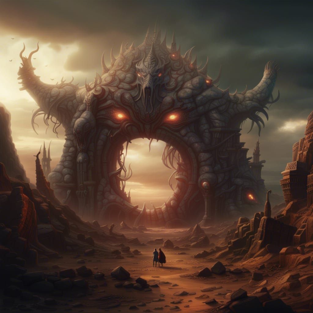 Monsters Activate Ominous Portal in Digital Matte Painting