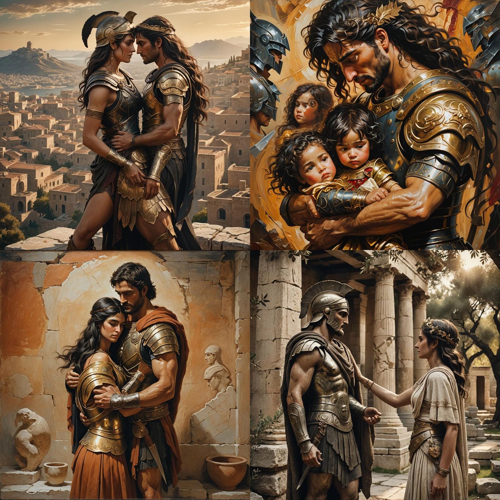 Spartan Warrior Bids Farewell to Wife