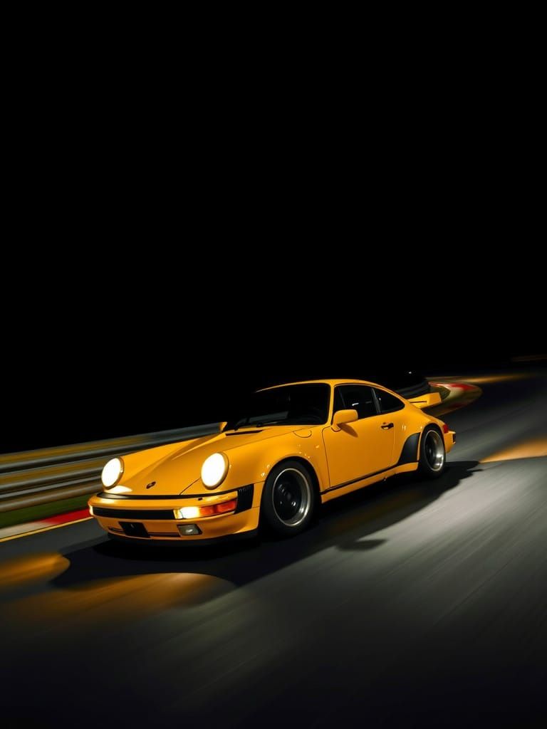 Ethereal Nighttime Porsche 911 964 RWB at Nordschleife