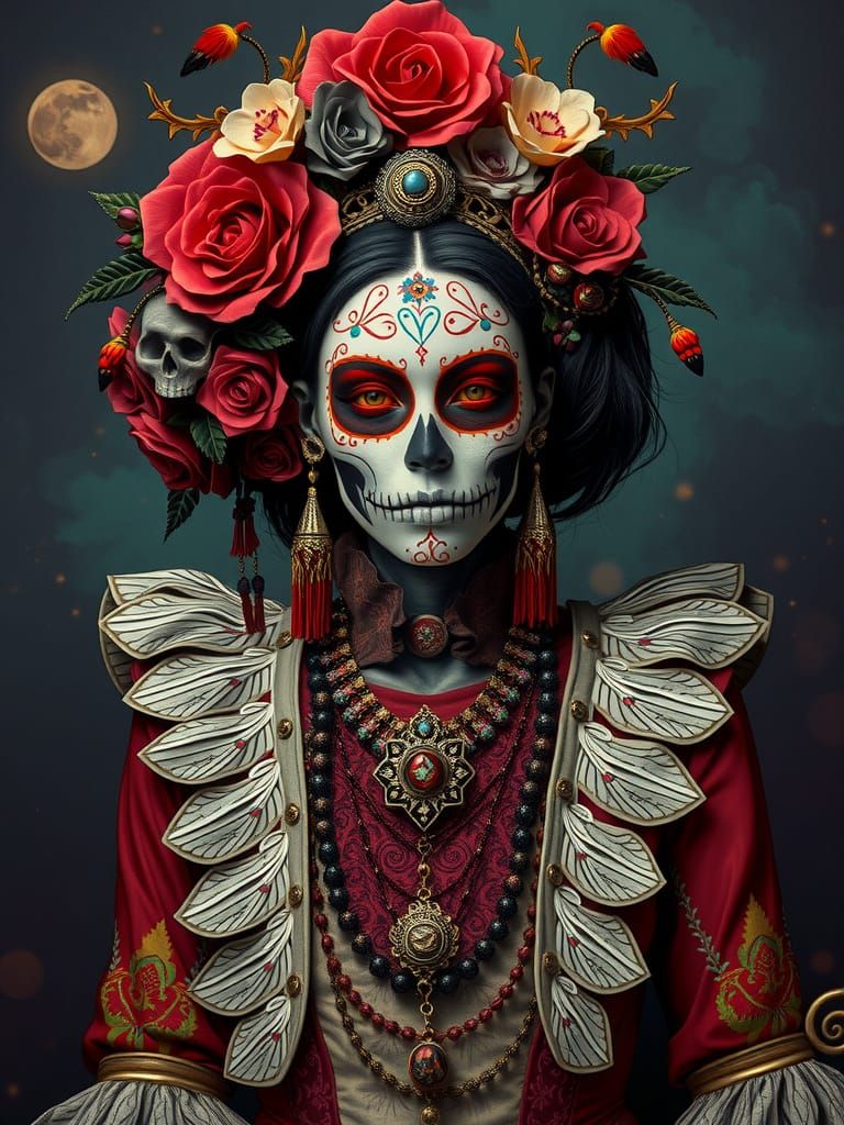 Victorian Day of the Dead Shaman Digital Art