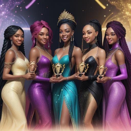 Pop Star Girl Group at Awards Ceremony