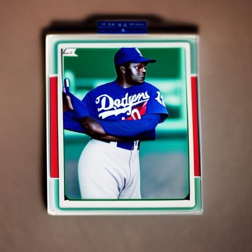 Jackie Robinson Baseball Card, Dodgers, Professional Photogr...