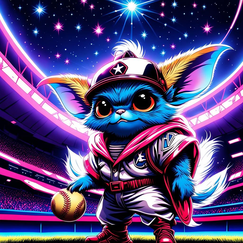 Intergalactic Gremlins Baseball Cosmic Clash in Glitterpunk