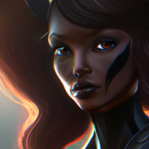 Detailed Black and White Portrait in Artstation Style