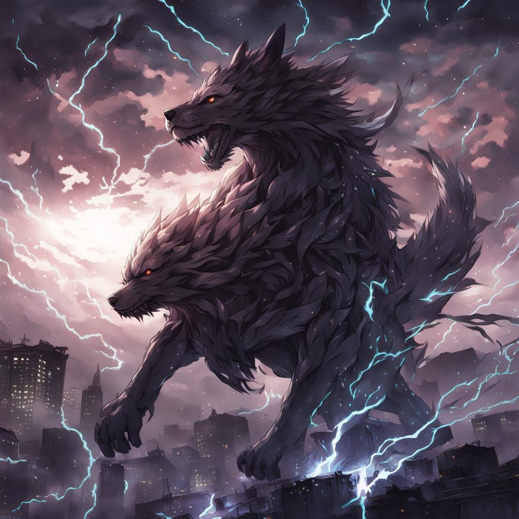 Dark Fantasy Storm Beast Descends