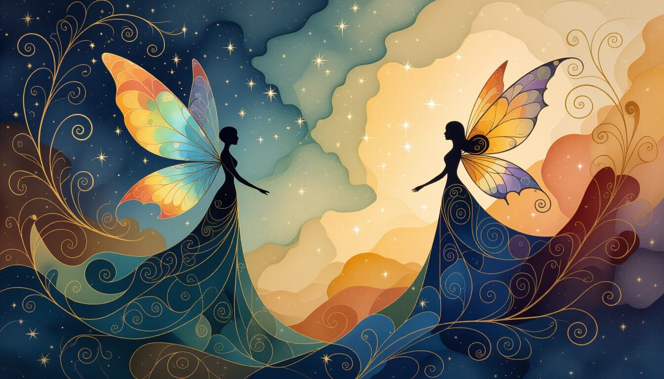 Fairies of Twinkling Stars: Surreal Dreamscape