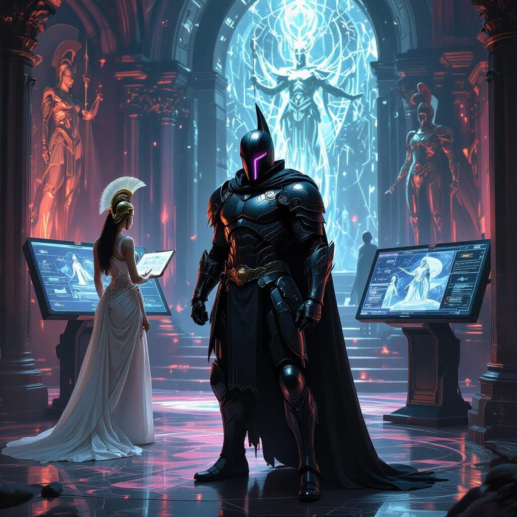 Ares Runs a VR Company in Gothic Chamber, Matte Painting