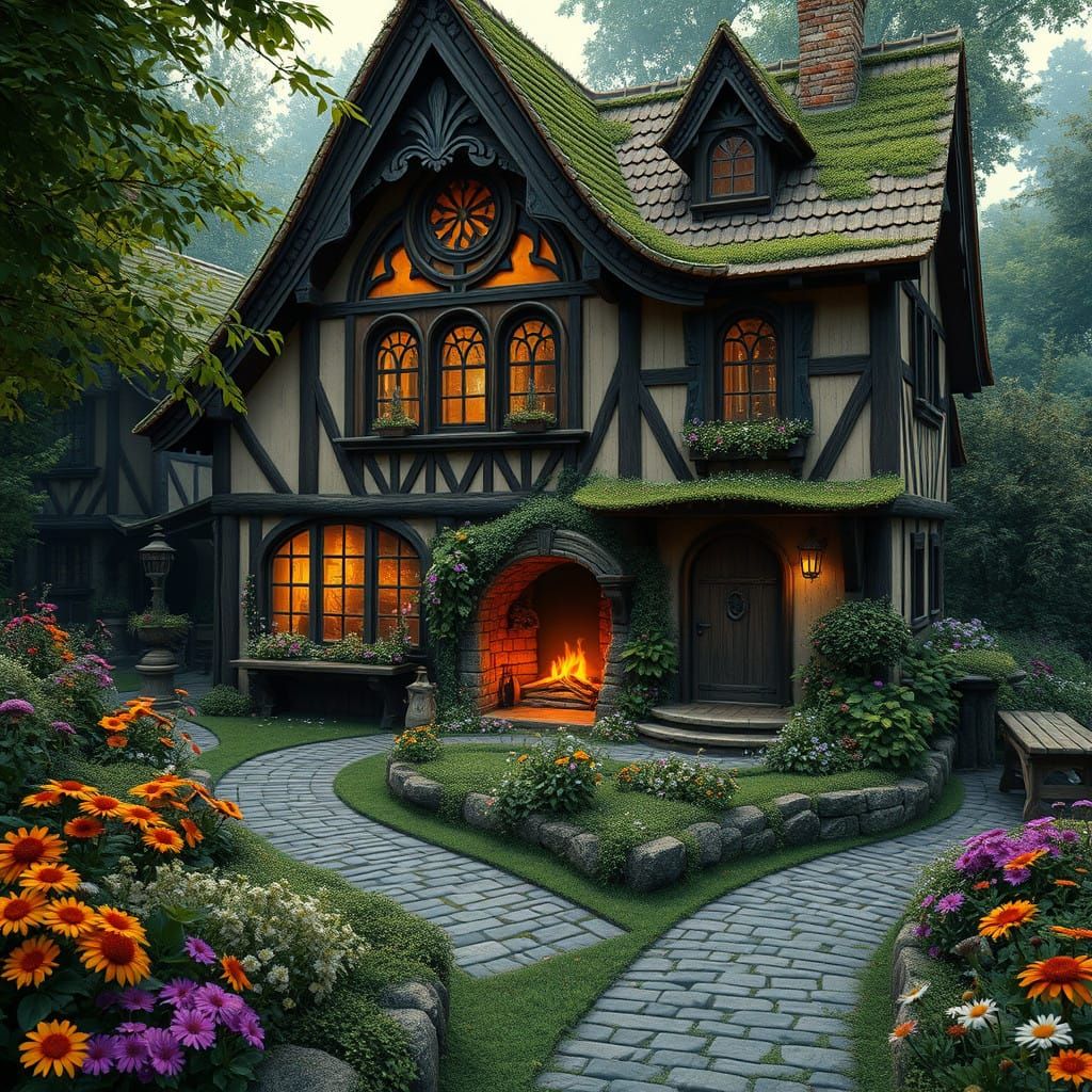 Whimsical Fairytale Cottage in Rich, Fantastical Details