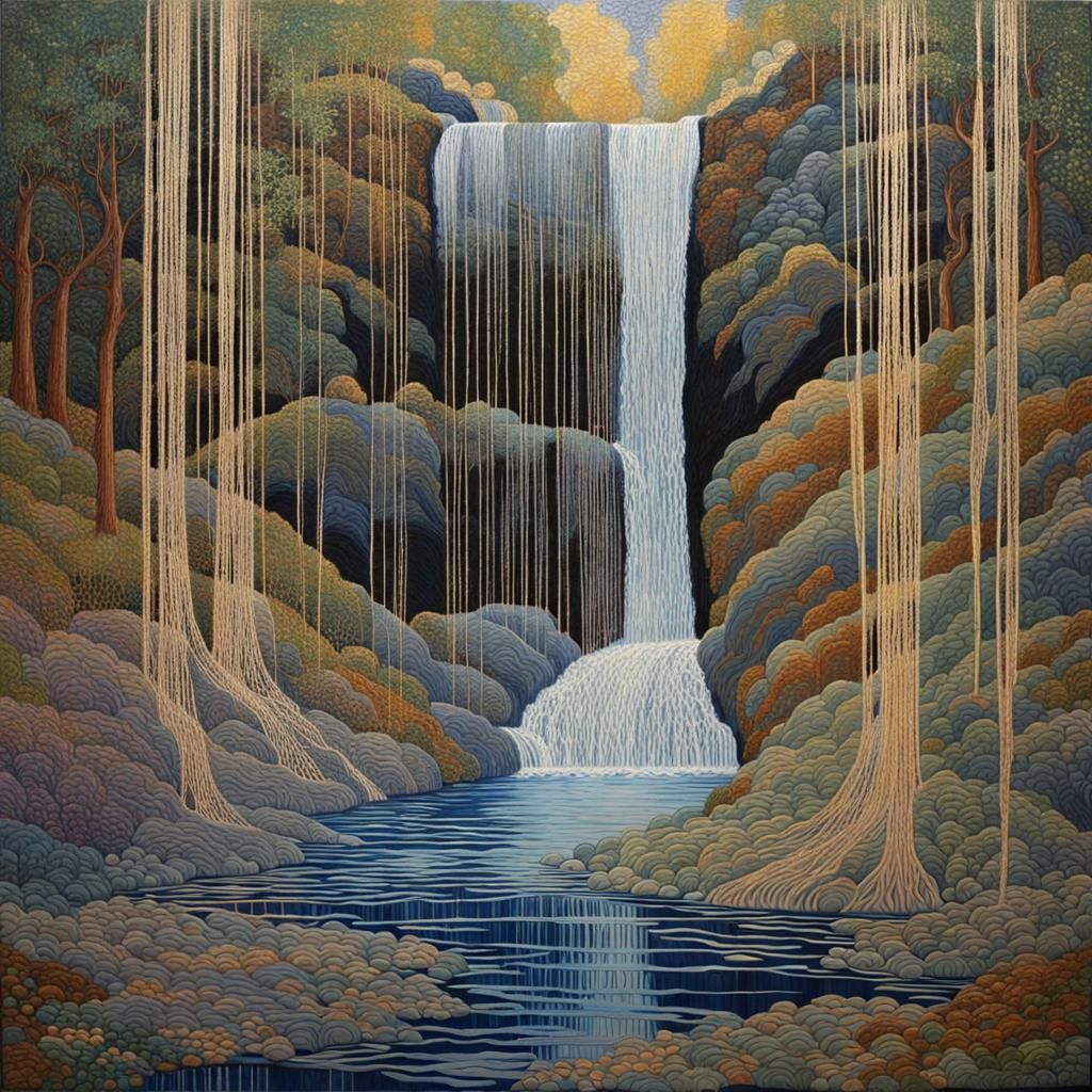 Intricate String Waterfall Masterpiece