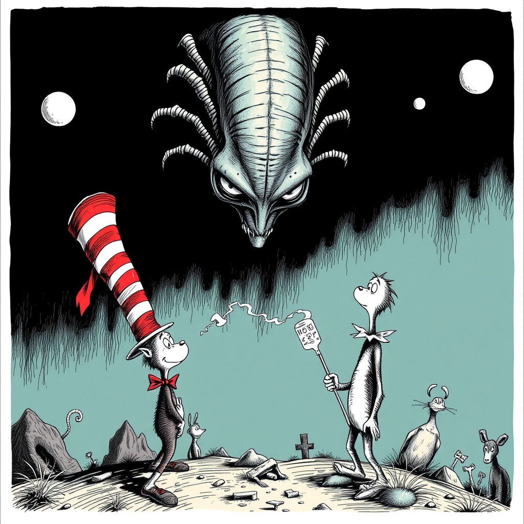 Gothic Meets Whimsical: A Biomechanical Dreamscape