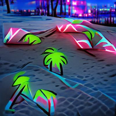 Neotopia: Futuristic Cityscape on a Beach