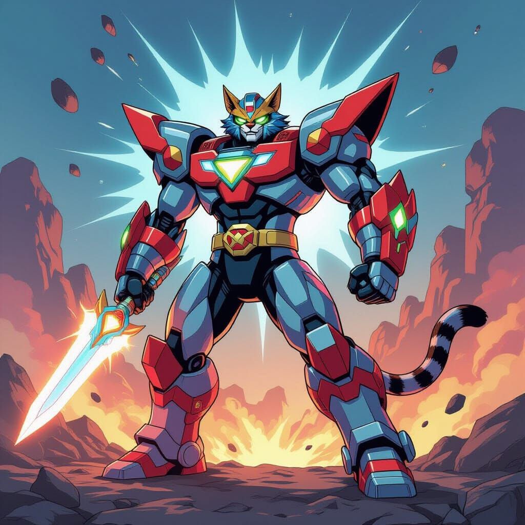 Voltron Thundercats Hybrid Warrior with Energy Sword