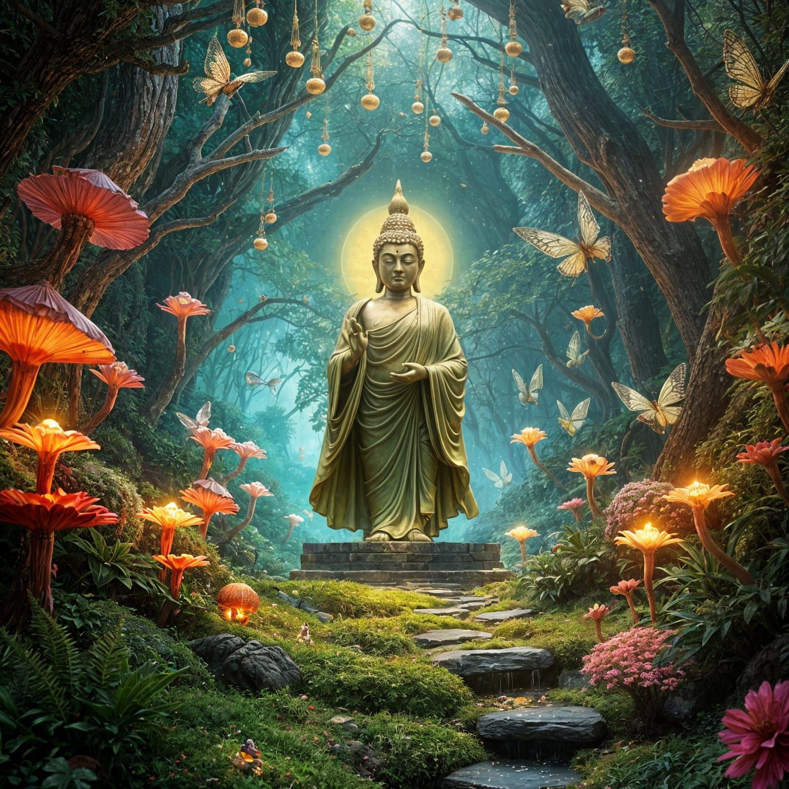Buddha's Arrival in Enchanted Fairy Kingdom