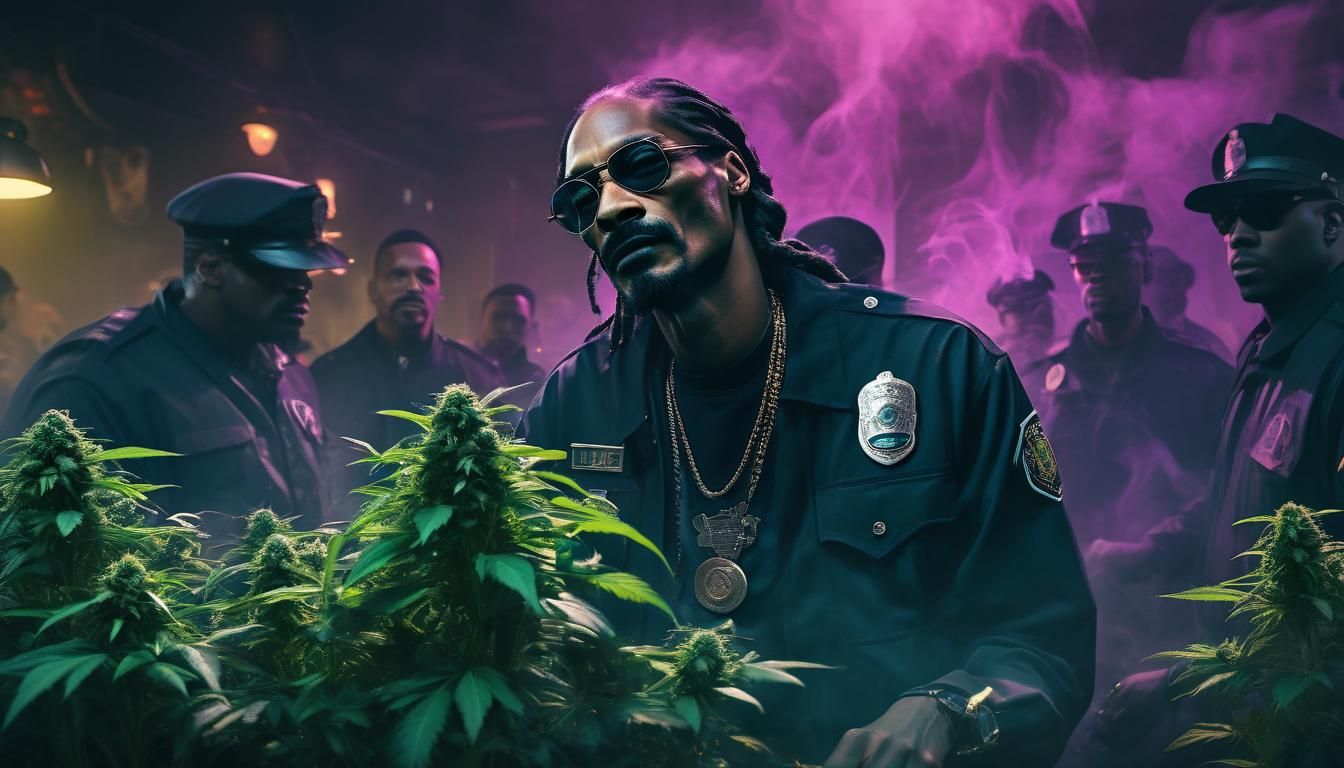 Snoop Dogg Shares Weed with Police: Fantasy Art