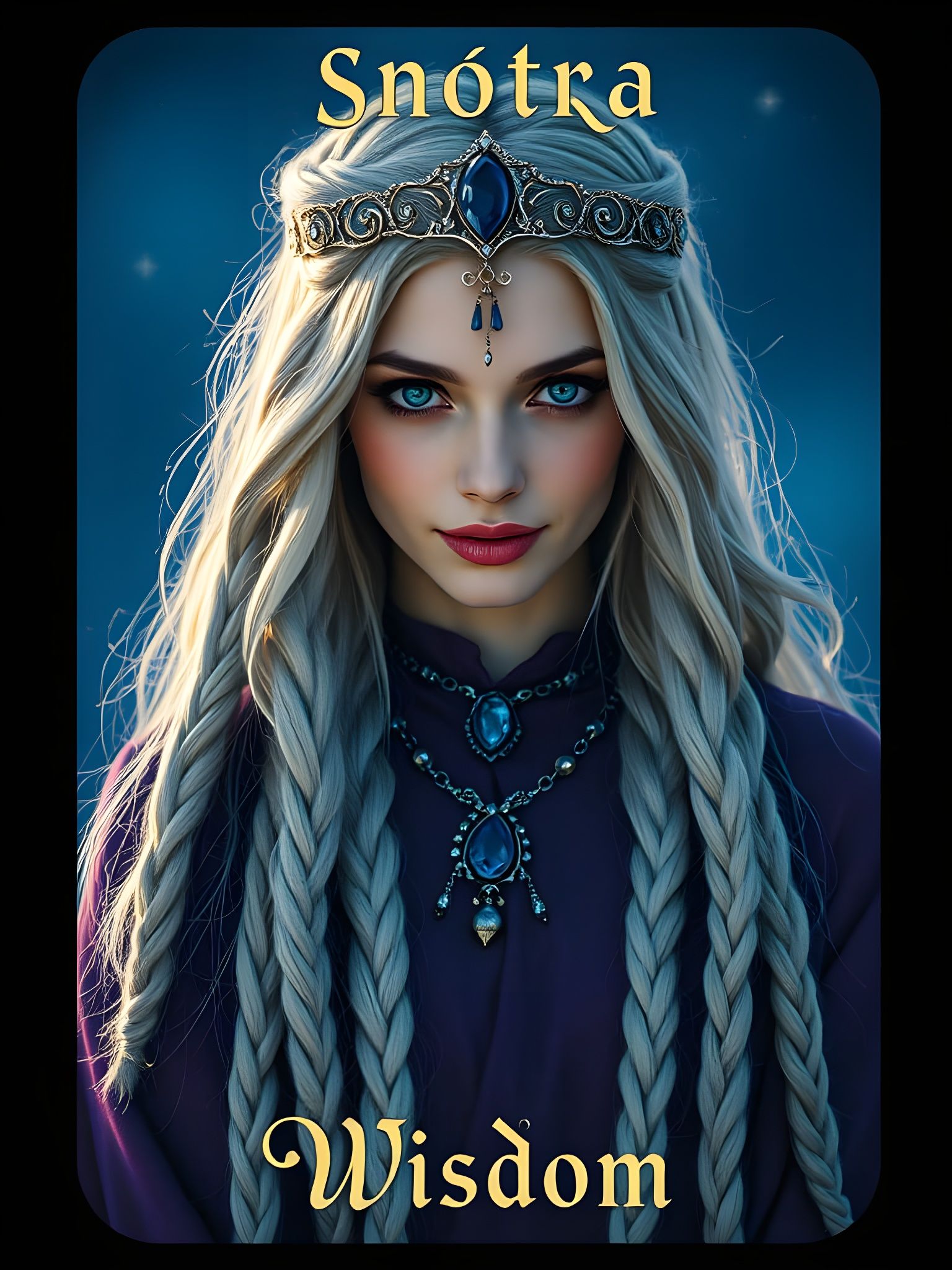 Norse Goddess of Wisdom, Cinematic Tarot Card