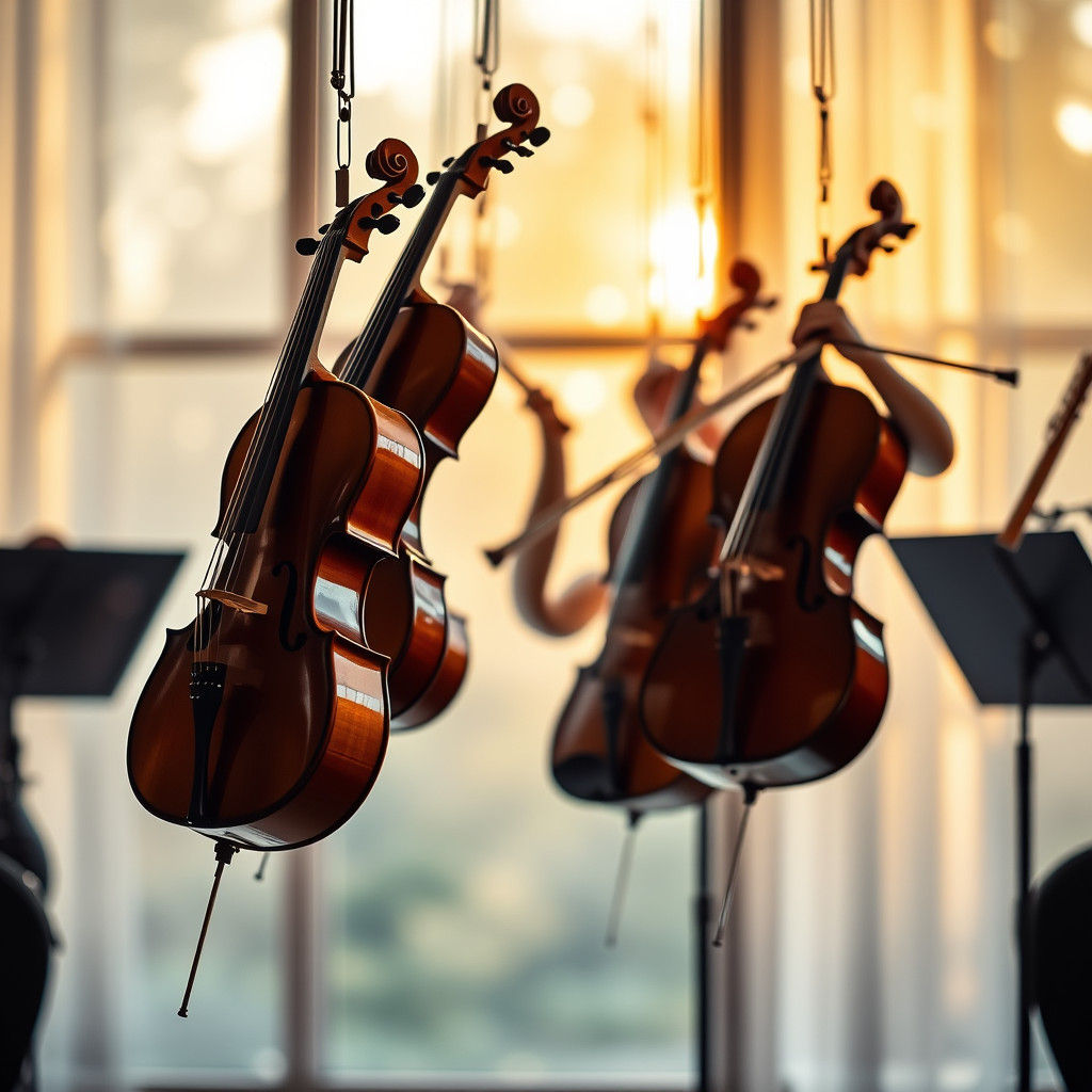 Floating Instruments in Harmonious Light