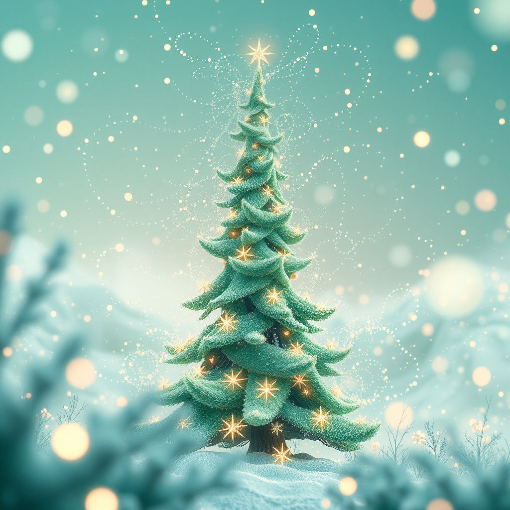 Animated New Year Card in Vibrant Digital Art Style