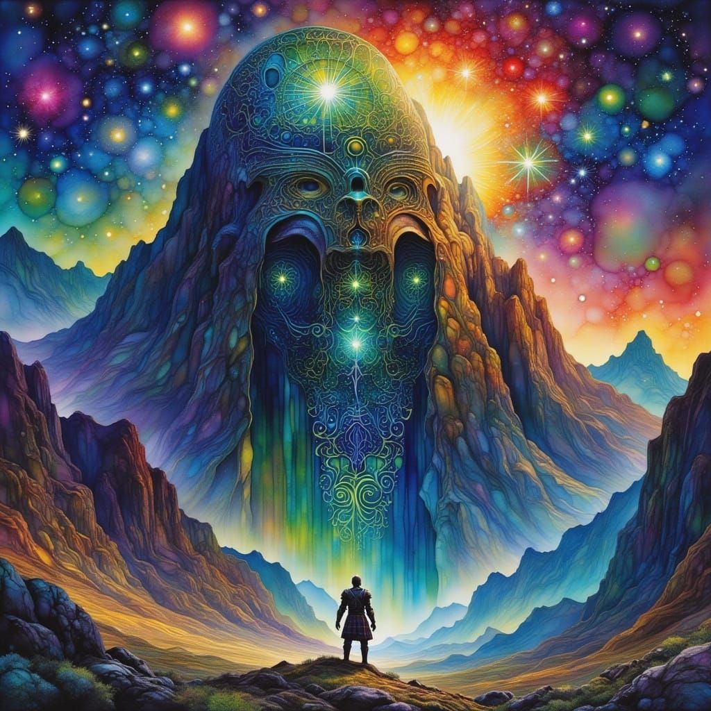 Knight Confronts Sentient Mountain of Cosmic Lore