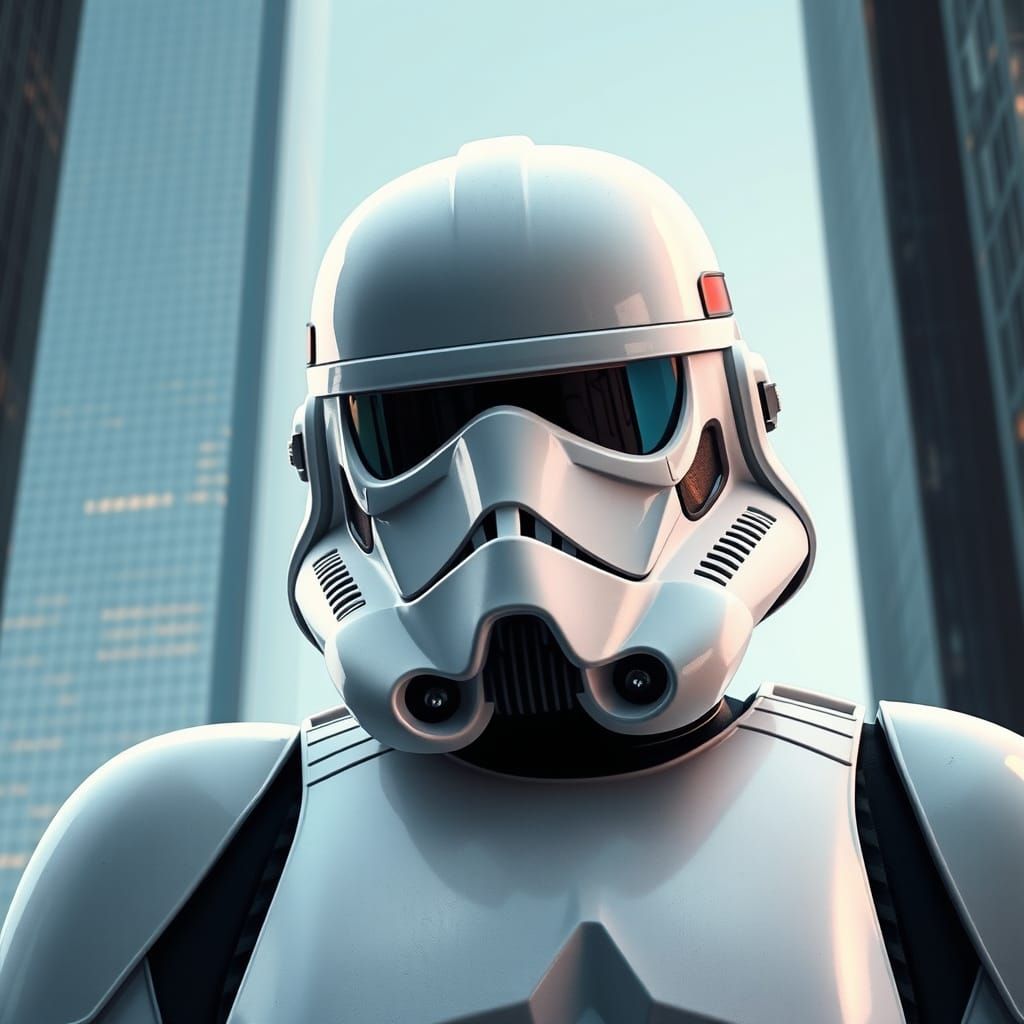 Stormtrooper Close-Up: Metallic NYC Matte Painting