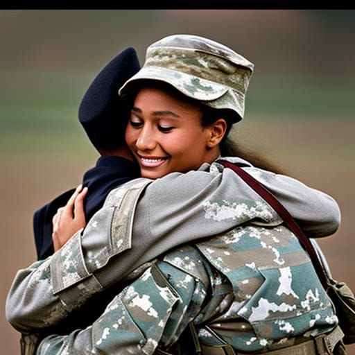 Touching Reunion: Soldier's Daughter Greets Him
